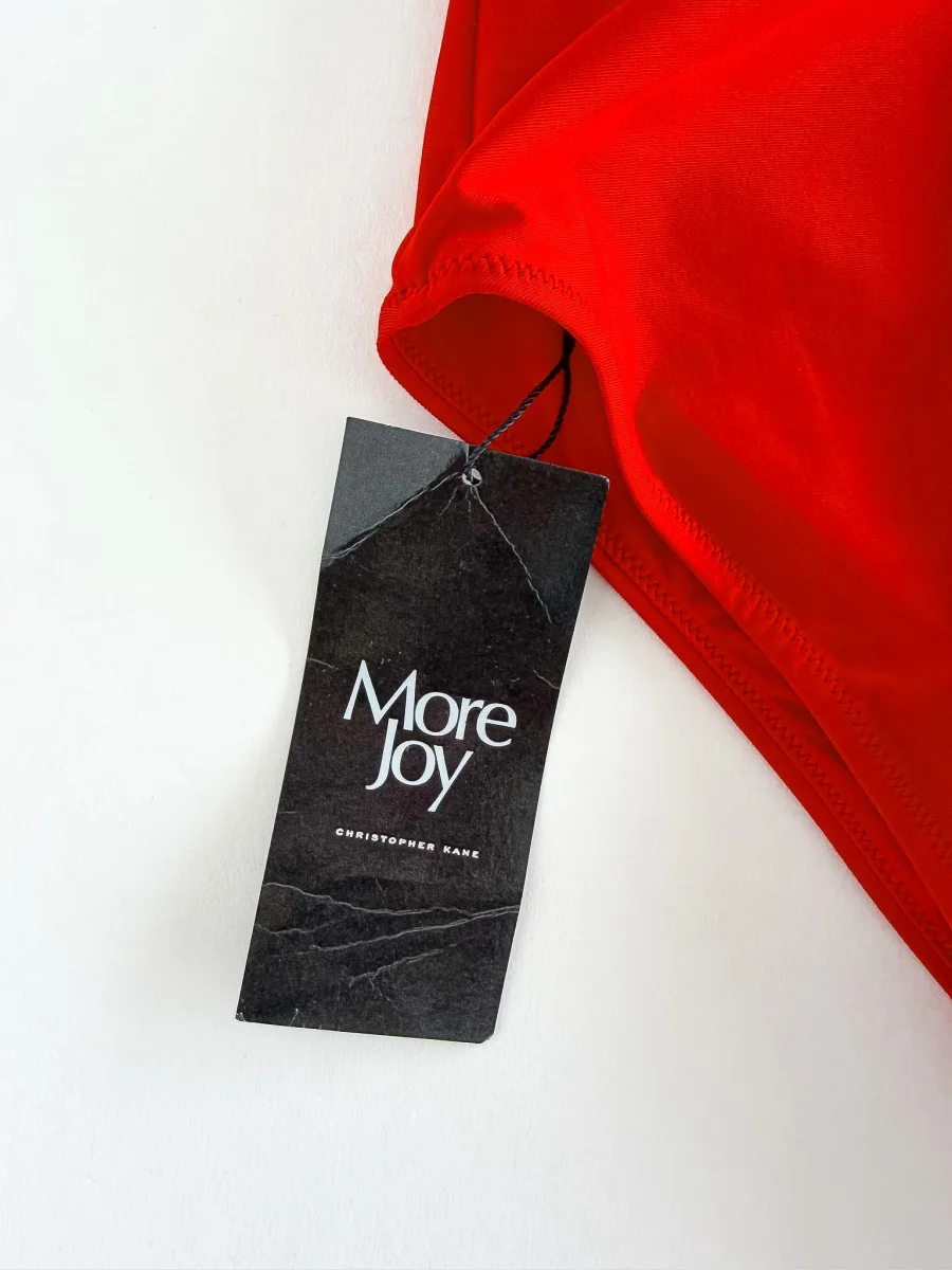 More Joy Christopher Kane Red Special Swimsuit Low Back Cheeky - Imagen 6