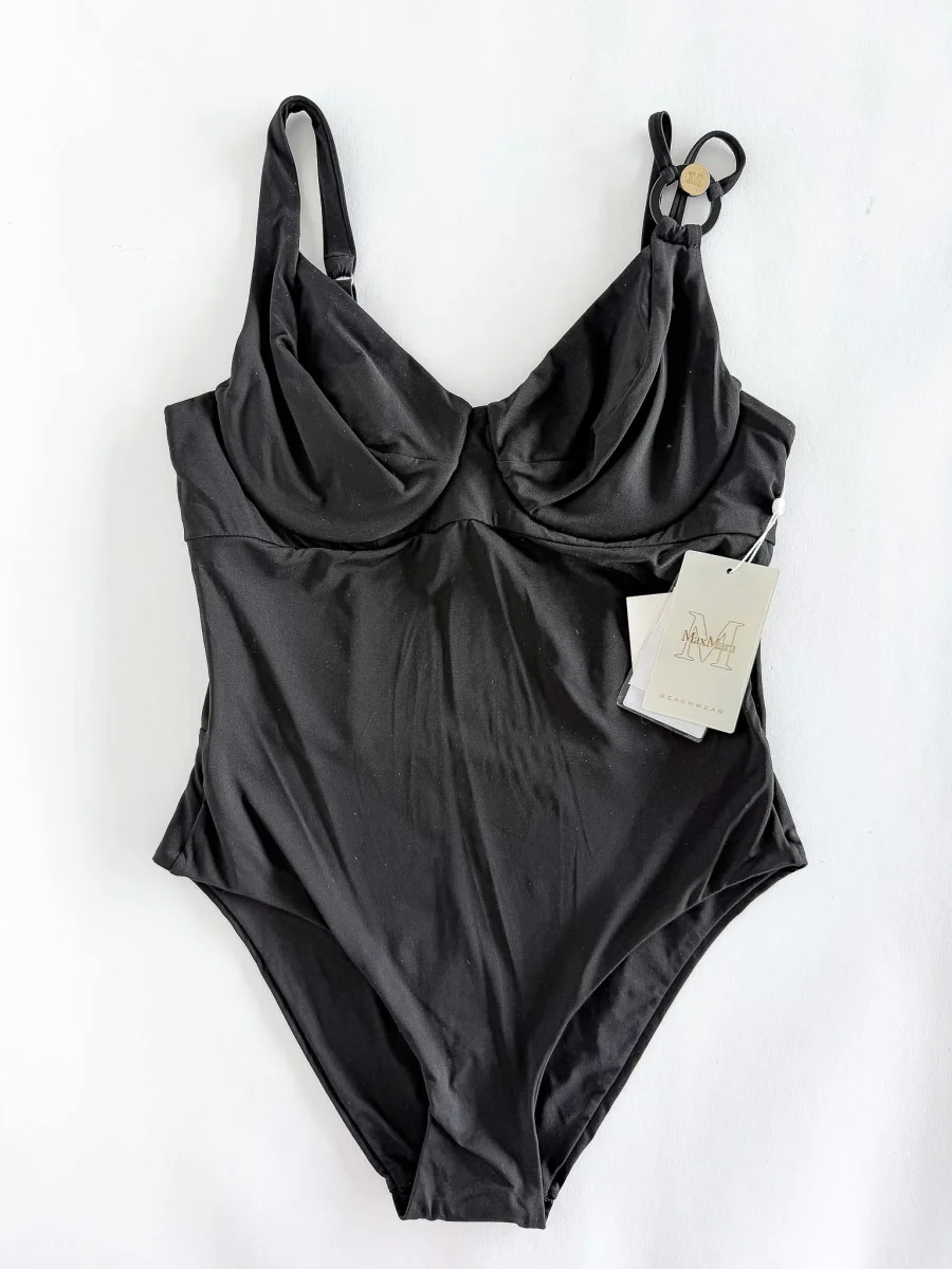 Max Mara Beachwear Black Corinna One-Piece C-cup Swimsuit - Imagen 2