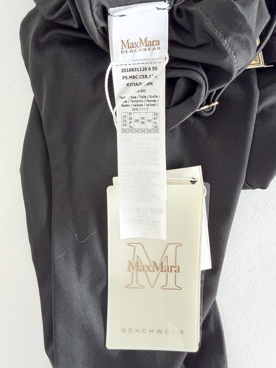 Max Mara Beachwear Black Corinna One-Piece C-cup Swimsuit - Imagen 4