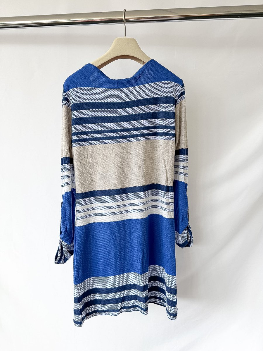 Melissa Odabash Maddie Blue Nautical Striped Dress - Imagen 8