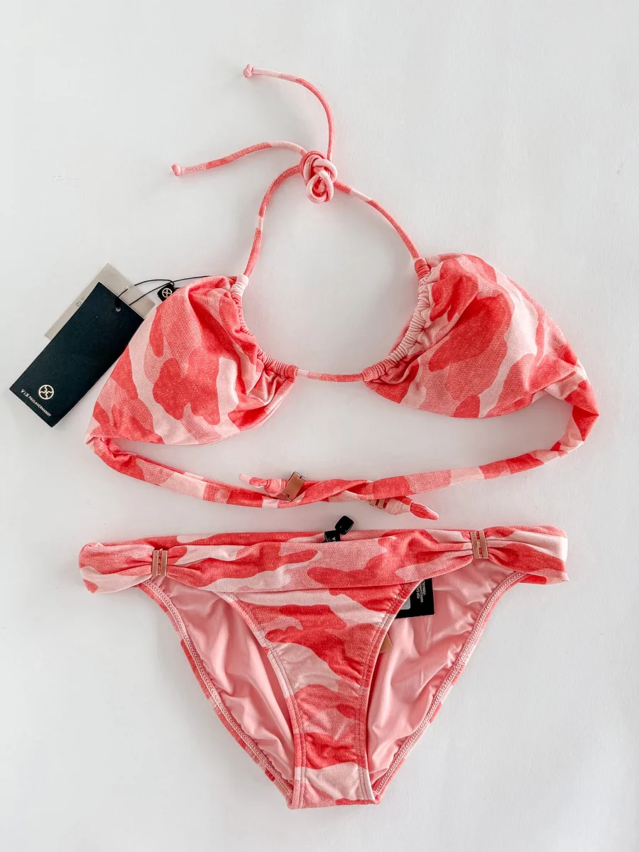 Vix Paula Hermanny Bikini Set Blush Pink Camo