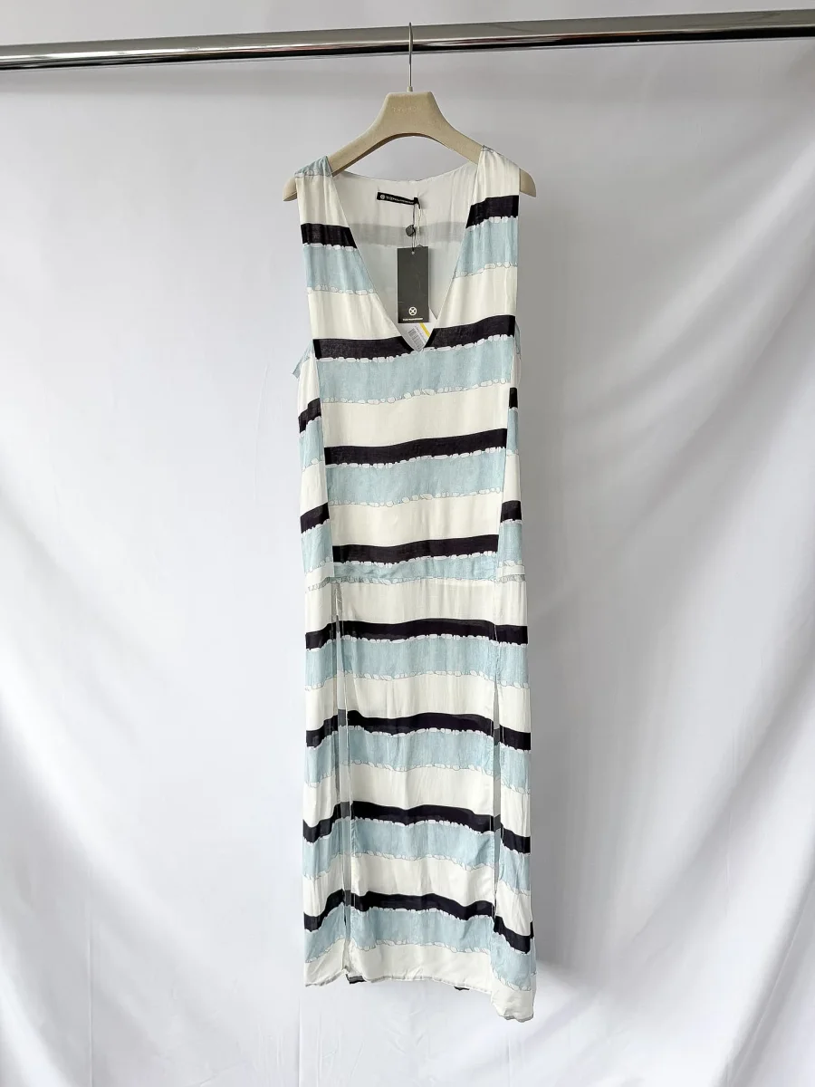 Vix Paula Hermanny Long Caftan Summer Poolside Blue Dress - Imagen 2