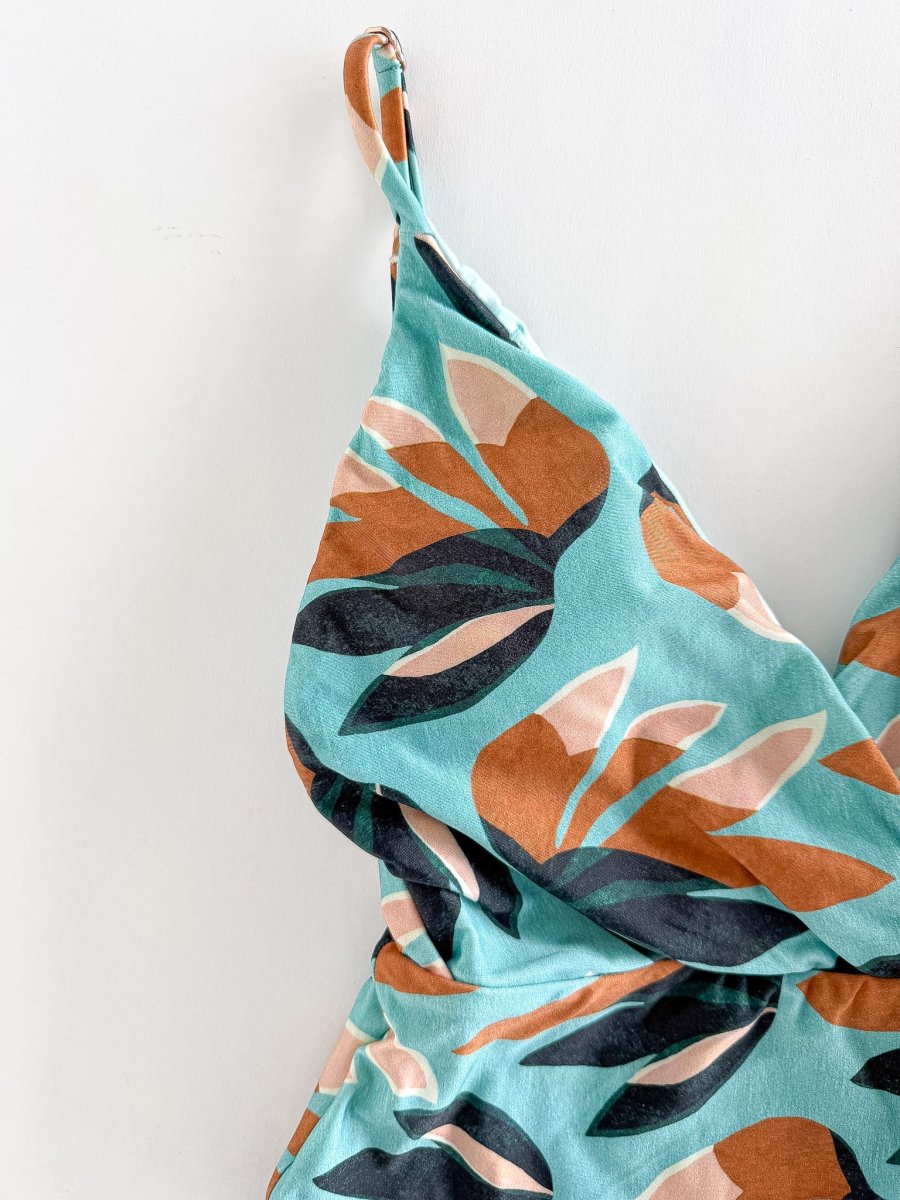 Vix Paula Hermanny Turquoise Floral Swimsuit - Imagen 4