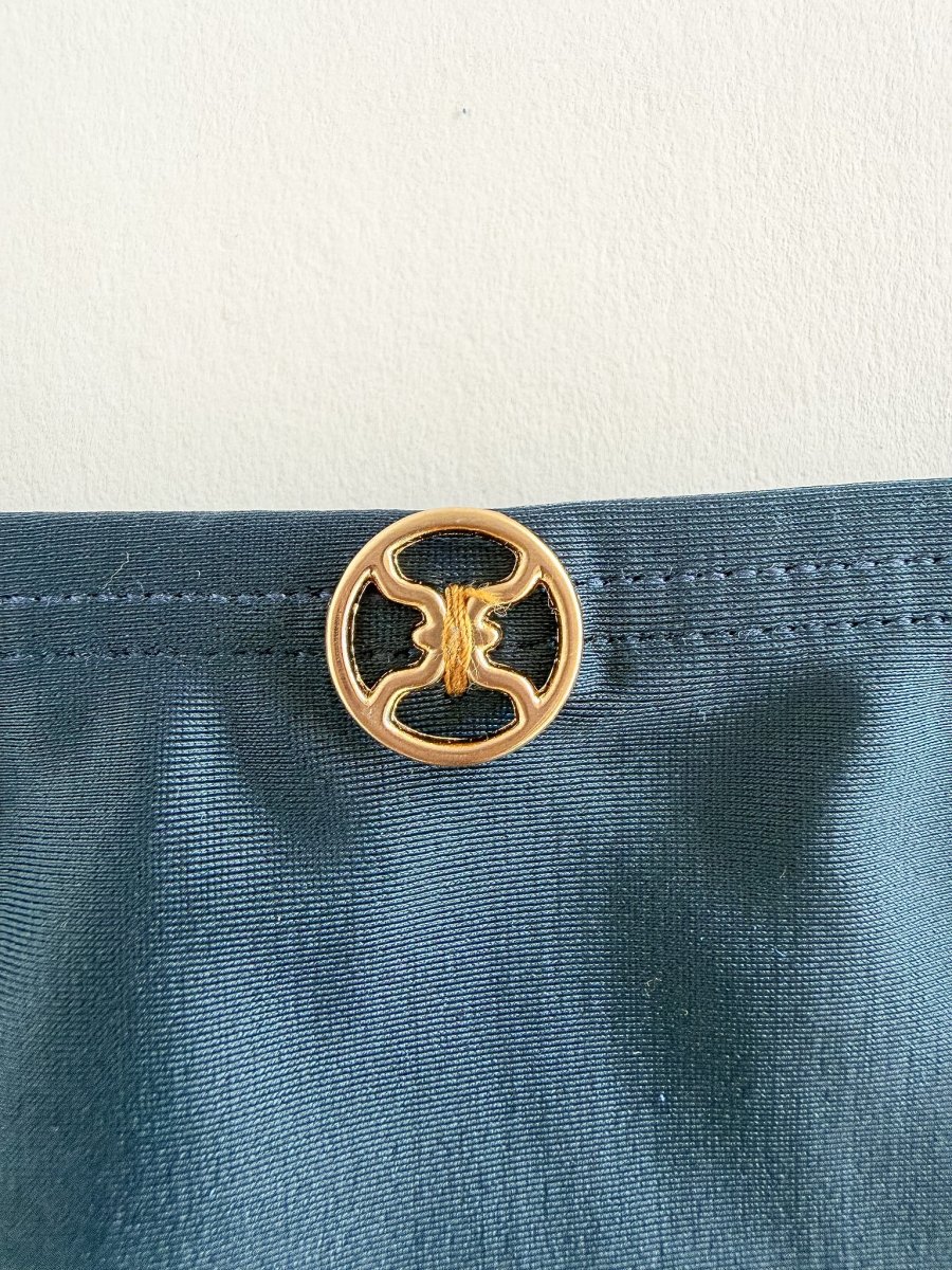 Vix Paula Hermanny Dark Blue Bikini Bottom Gold Hardware - Imagen 6