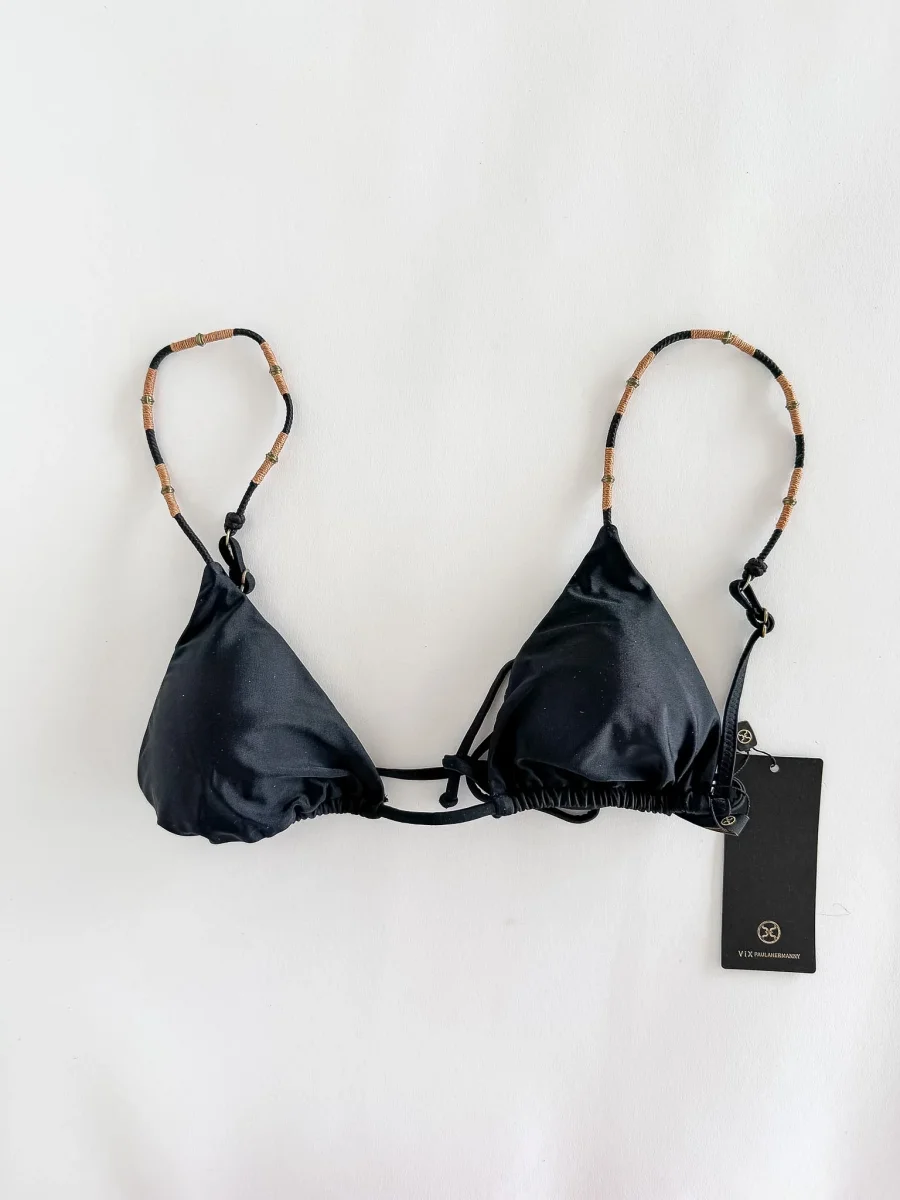 Vix Paula Hermanny Bikini Black Top Rope Detailing