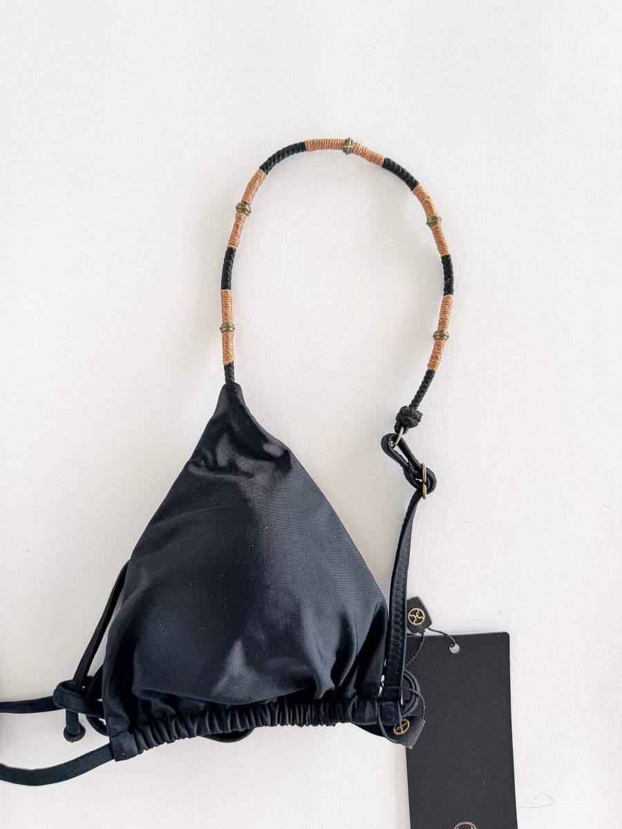 Vix Paula Hermanny Bikini Black Top Rope Detailing - Imagen 3