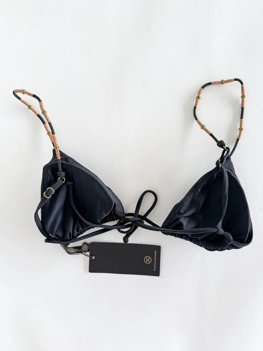 Vix Paula Hermanny Bikini Black Top Rope Detailing - Imagen 6