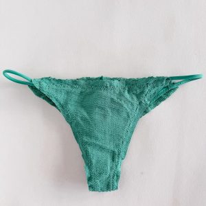 Vix Paula Hermanny Cheeky Scaled Green Bikini Bottom