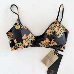 Vix Paula Hermanny Floral Black Bikini Top