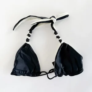 Vix Paula Hermanny Black White Revisable Bikini Top Twisted Halter
