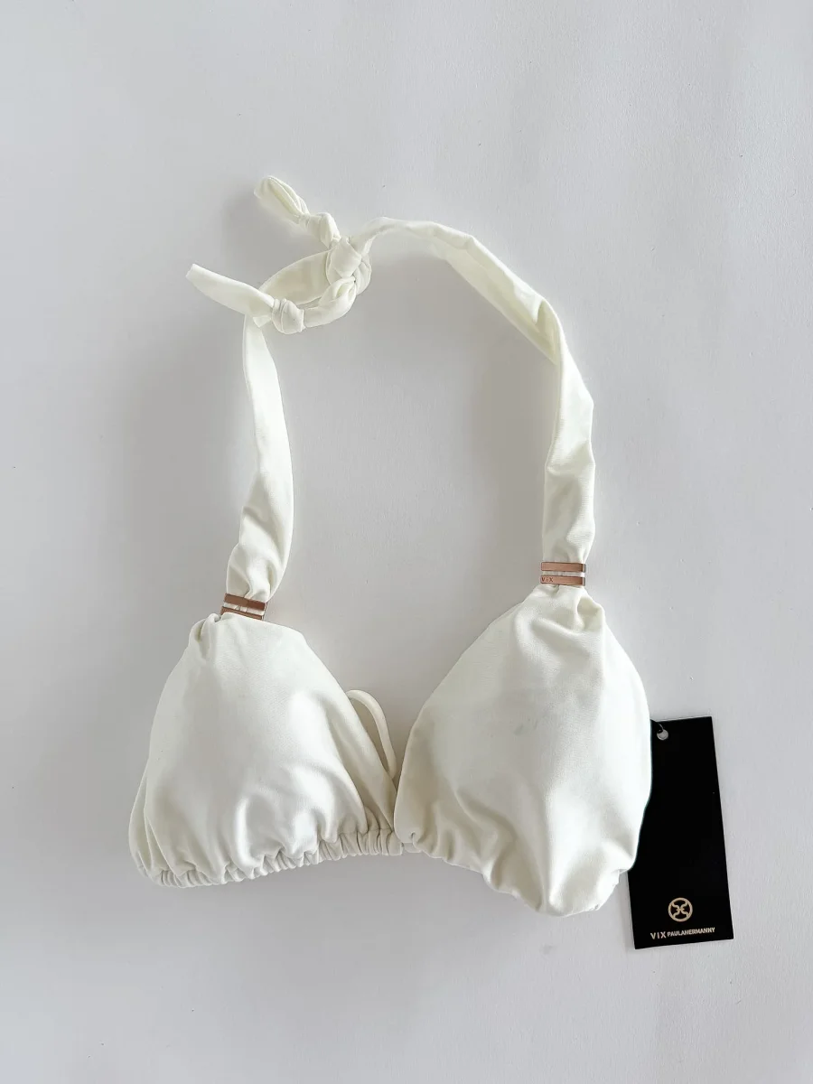 Vix Paula Hermanny Milk White Bikini Top DAMAGED
