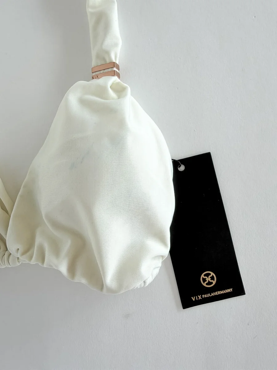 Vix Paula Hermanny Milk White Bikini Top DAMAGED - Imagen 4