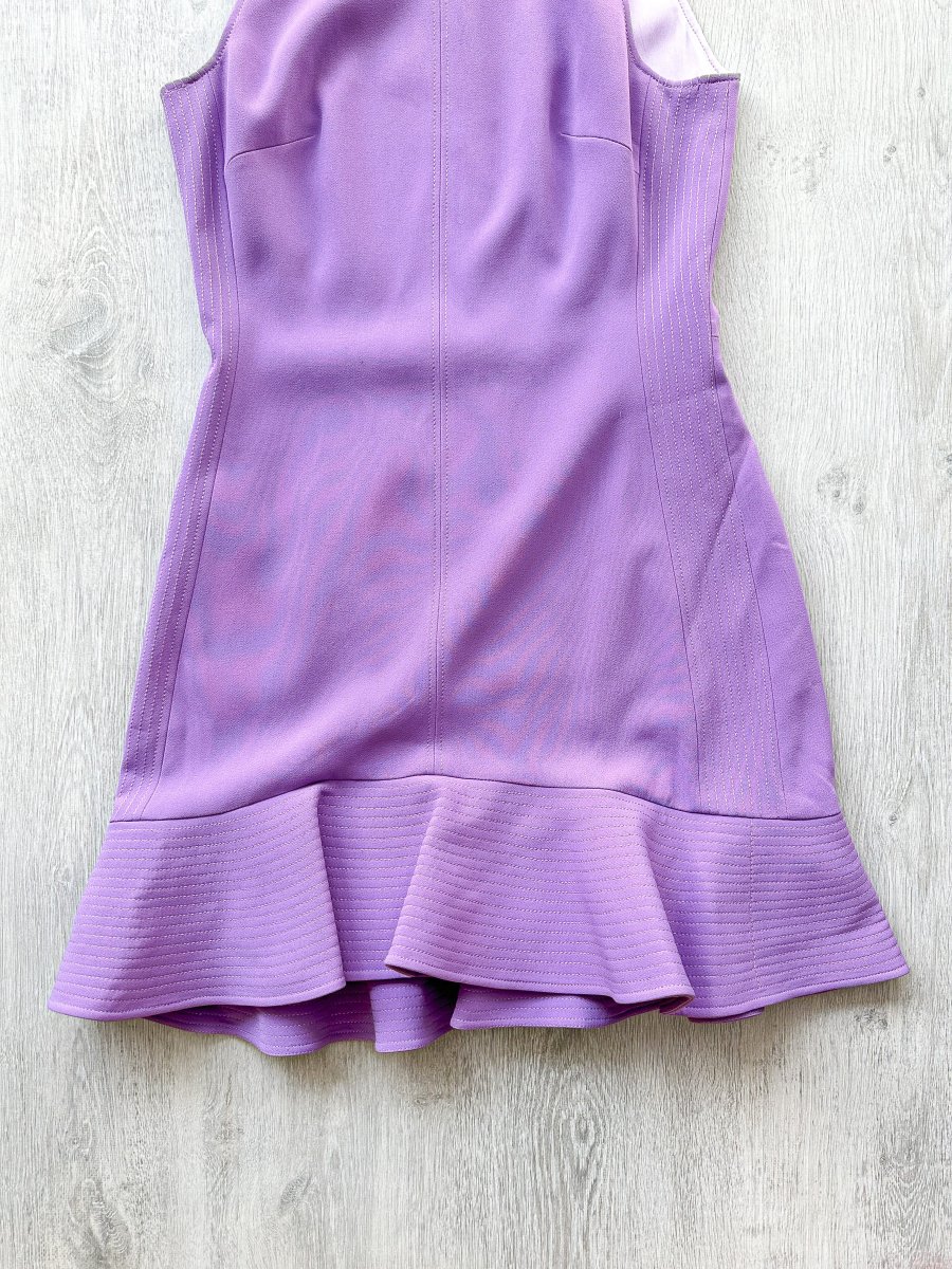 DAVID KOMA Purple Sleeveless Pleat Hem Dress - Imagen 3