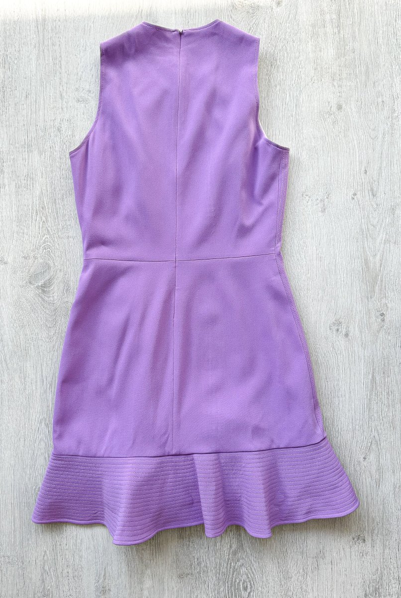 DAVID KOMA Purple Sleeveless Pleat Hem Dress - Imagen 7
