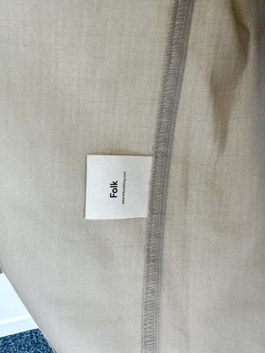 Folk Mens Beige Herringbone Workwear Blazer Jacket - Imagen 7