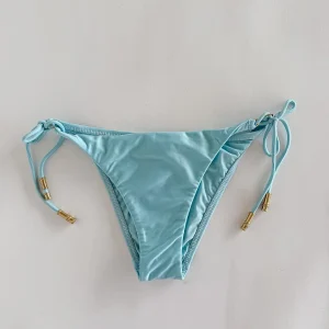 Vix Paula Hermanny Sky Blue Bikini Bottom Gold Hardware Tie Sides