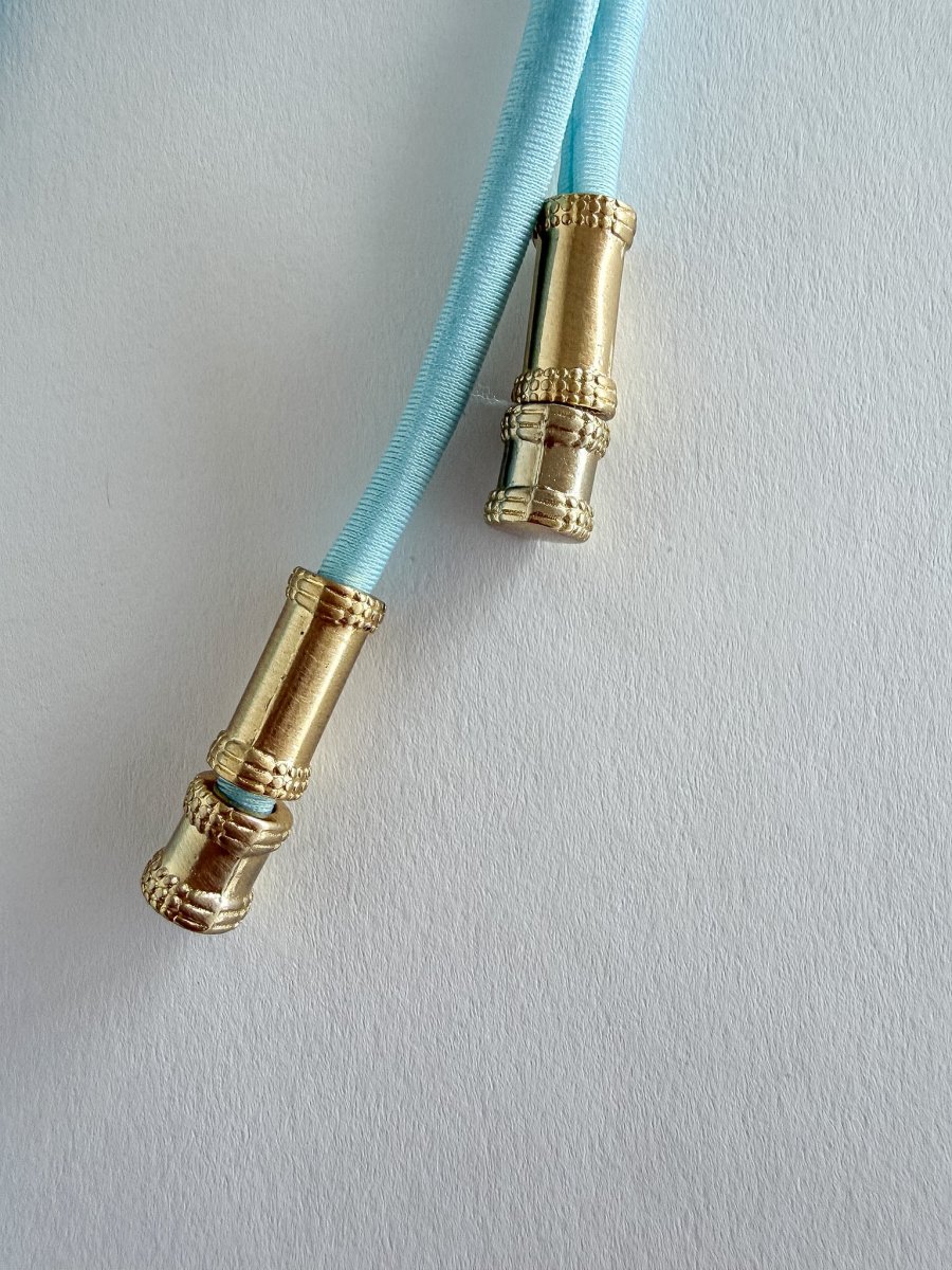 Vix Paula Hermanny Sky Blue Bikini Bottom Gold Hardware Tie Sides - Imagen 4