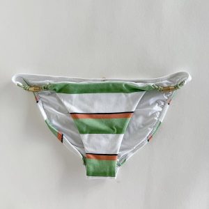 Vix Paula Hermanny Striped Bikini Bottom Green White