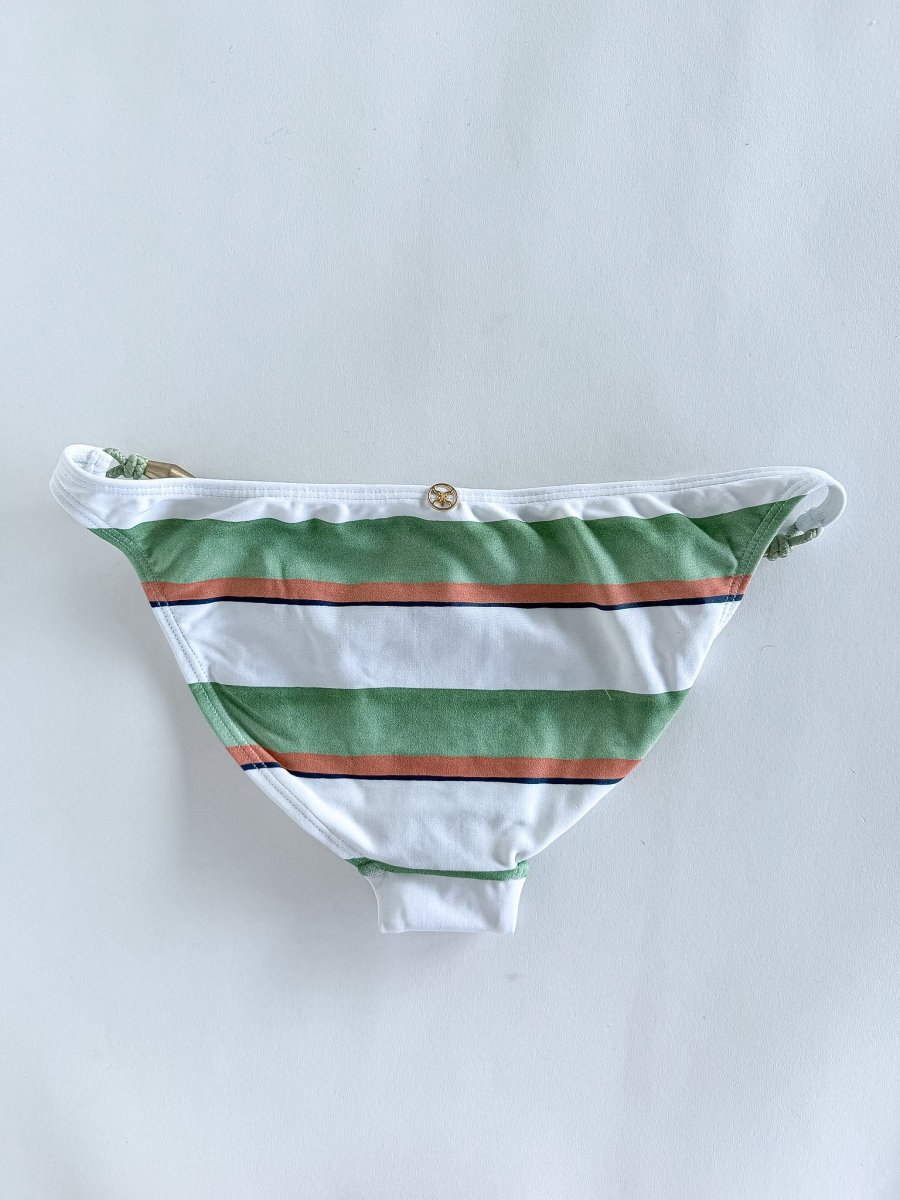 Vix Paula Hermanny Striped Bikini Bottom Green White - Imagen 3
