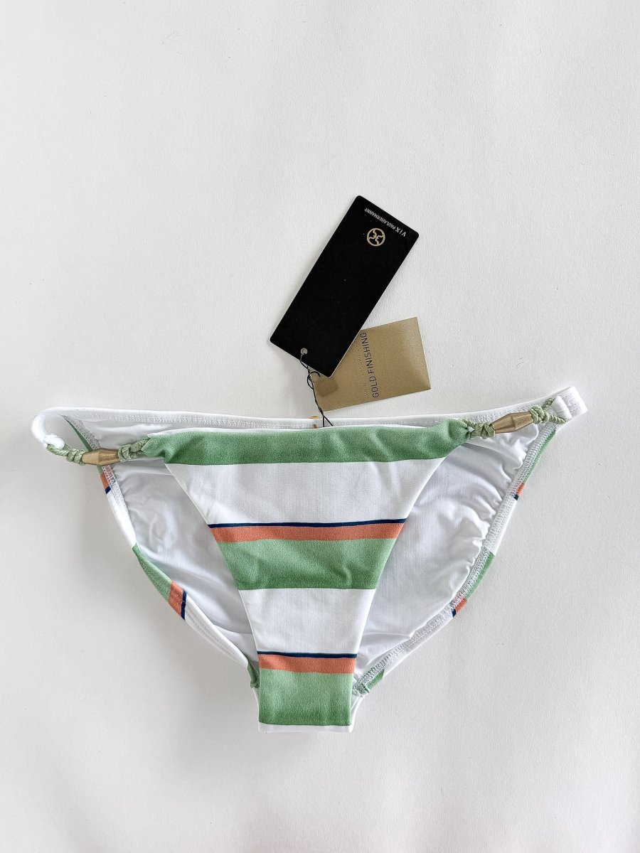 Vix Paula Hermanny Striped Bikini Bottom Green White - Imagen 6
