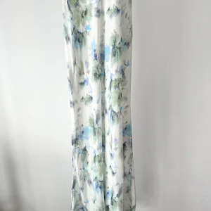 Bec + Bridge Corrine Floral Slip Watercolour Satin V Neck Maxi Dress