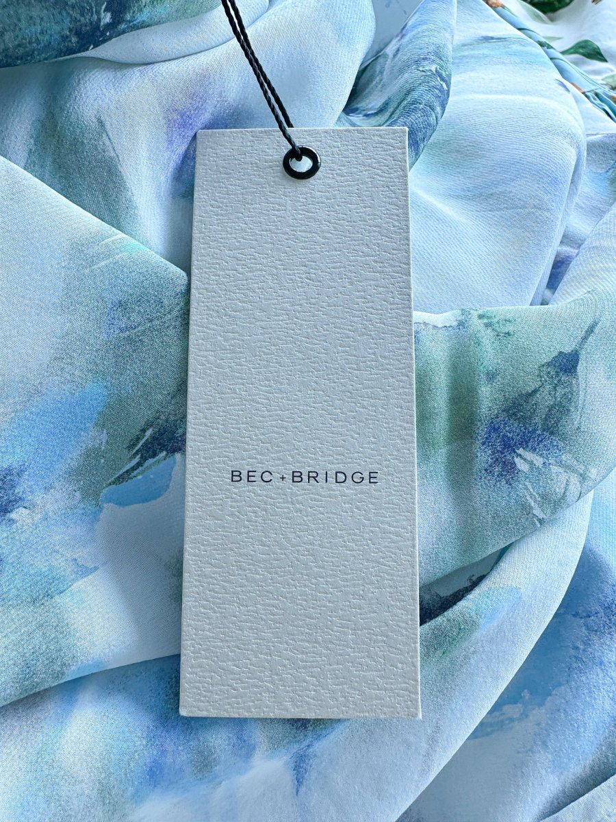 Bec + Bridge Corrine Floral Slip Watercolour Satin V Neck Maxi Dress - Imagen 7