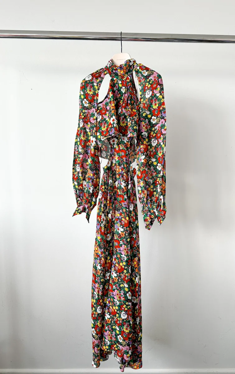 Christopher Kane Psych Floral Cut-Out Midi Dress - Imagen 3