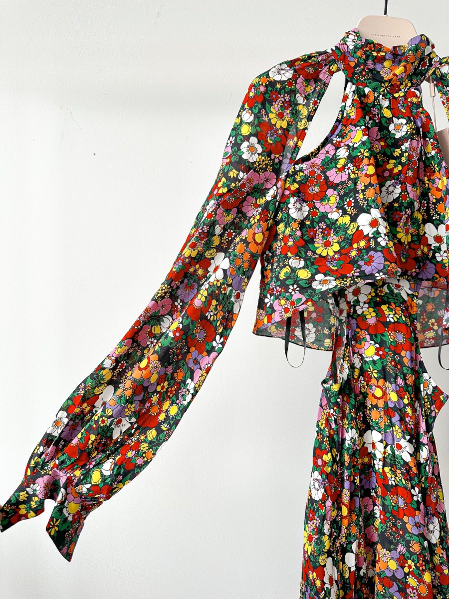 Christopher Kane Psych Floral Cut-Out Midi Dress - Imagen 8