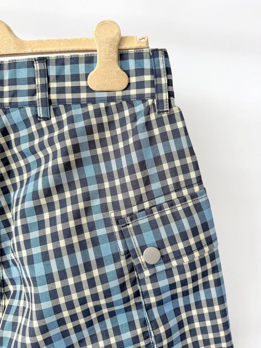 Nigel Cabourn Blue Check P-4 Shorts - Imagen 8