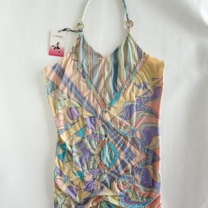 Oceanus Louise Sequin Mesh Halter Neck Mini Dress