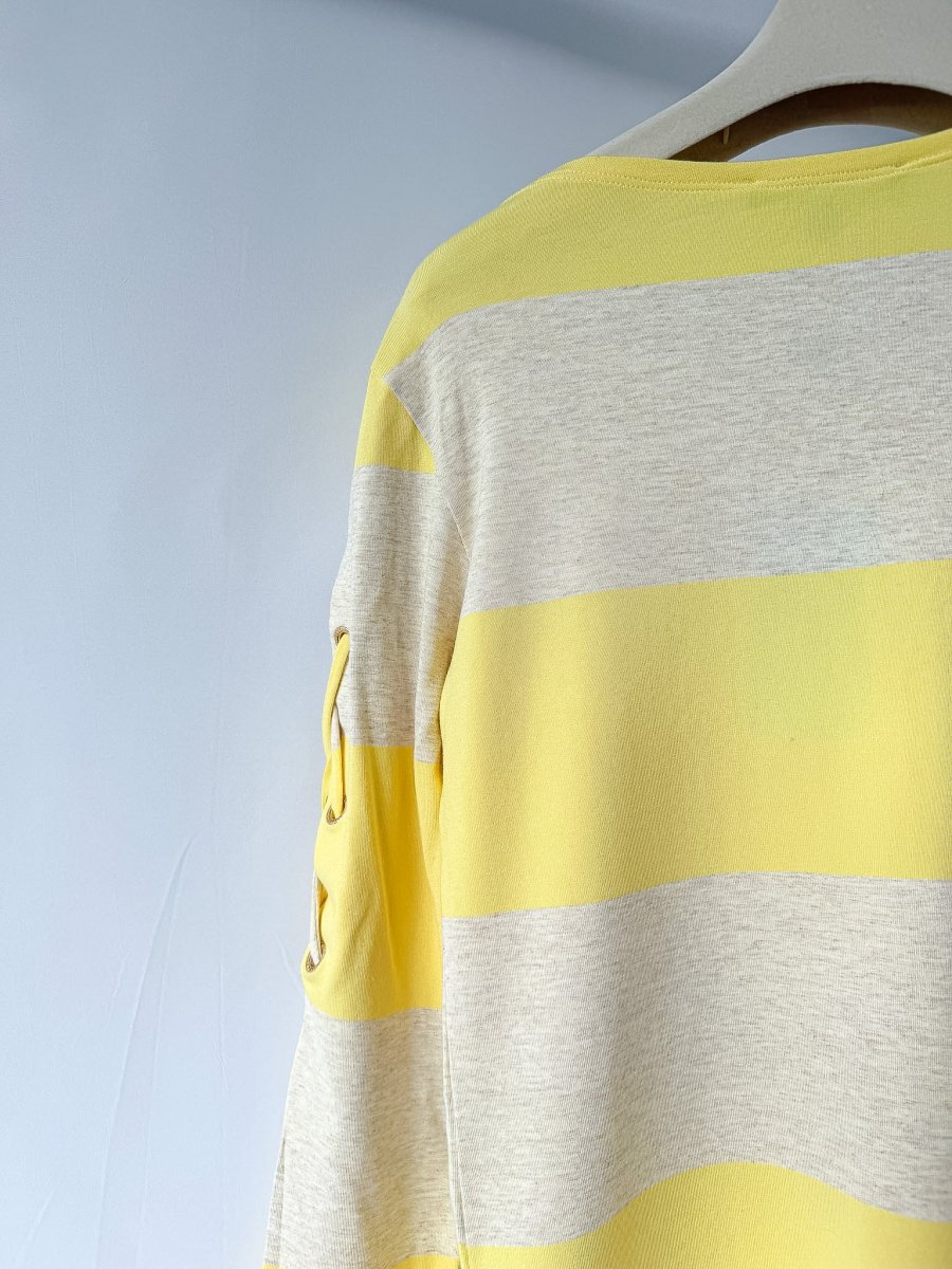 Melissa Odabash Tamara Yellow Striped Long Sleeve Dress - Imagen 7