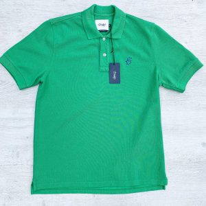 Drake's Green Polo Shirt With Duck Logo Embroidered Cotton Piqué