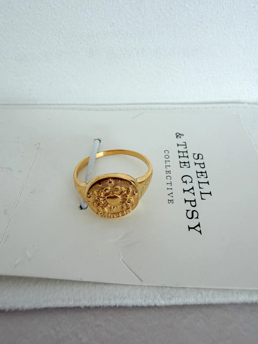 Spell & The Gypsy Cancer Star Sign Star Gazer Zodiac Ring Size 9 - Imagen 7
