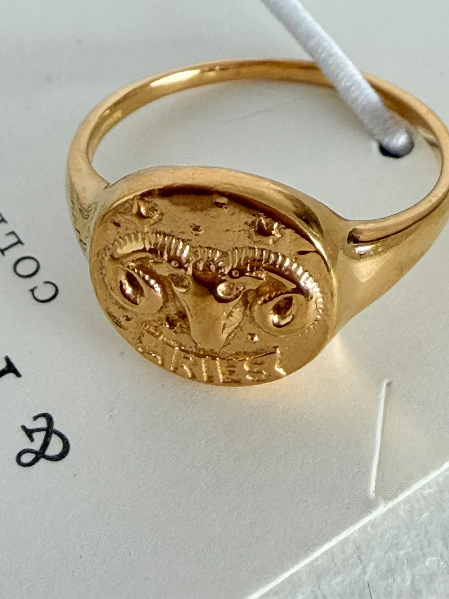 Spell & The Gypsy Aries Star Sign Star Gazer Zodiac Ring - Size 9 - Imagen 4