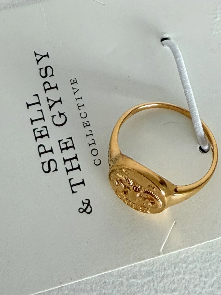 Spell & The Gypsy Aries Star Sign Star Gazer Zodiac Ring - Size 9 - Imagen 5