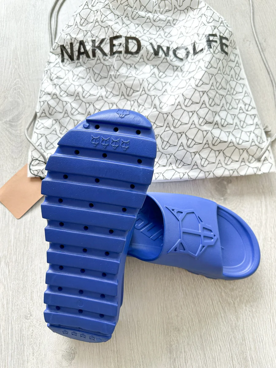 NAKED WOLFE Cobalt Blue Tommy Waterproof Sandals Slide - Imagen 5
