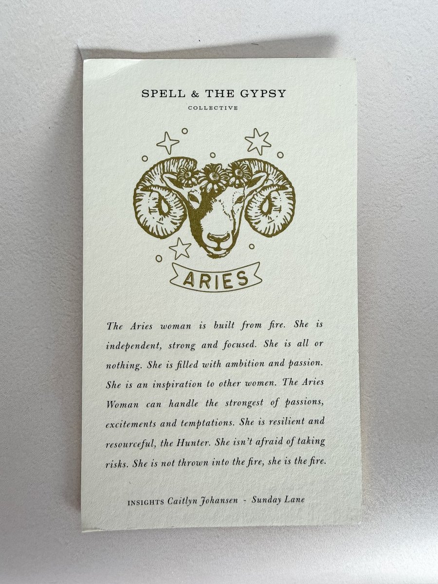Spell & The Gypsy Aries Star Sign Star Gazer Zodiac Ring - Size 9 - Imagen 9