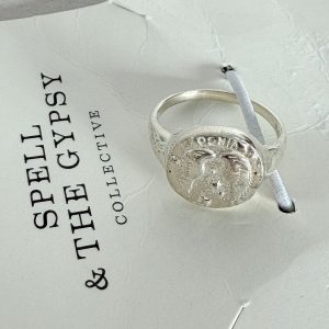 Spell & The Gypsy Virgo Star Sign Star Gazer Zodiac Silver Ring - Size 6