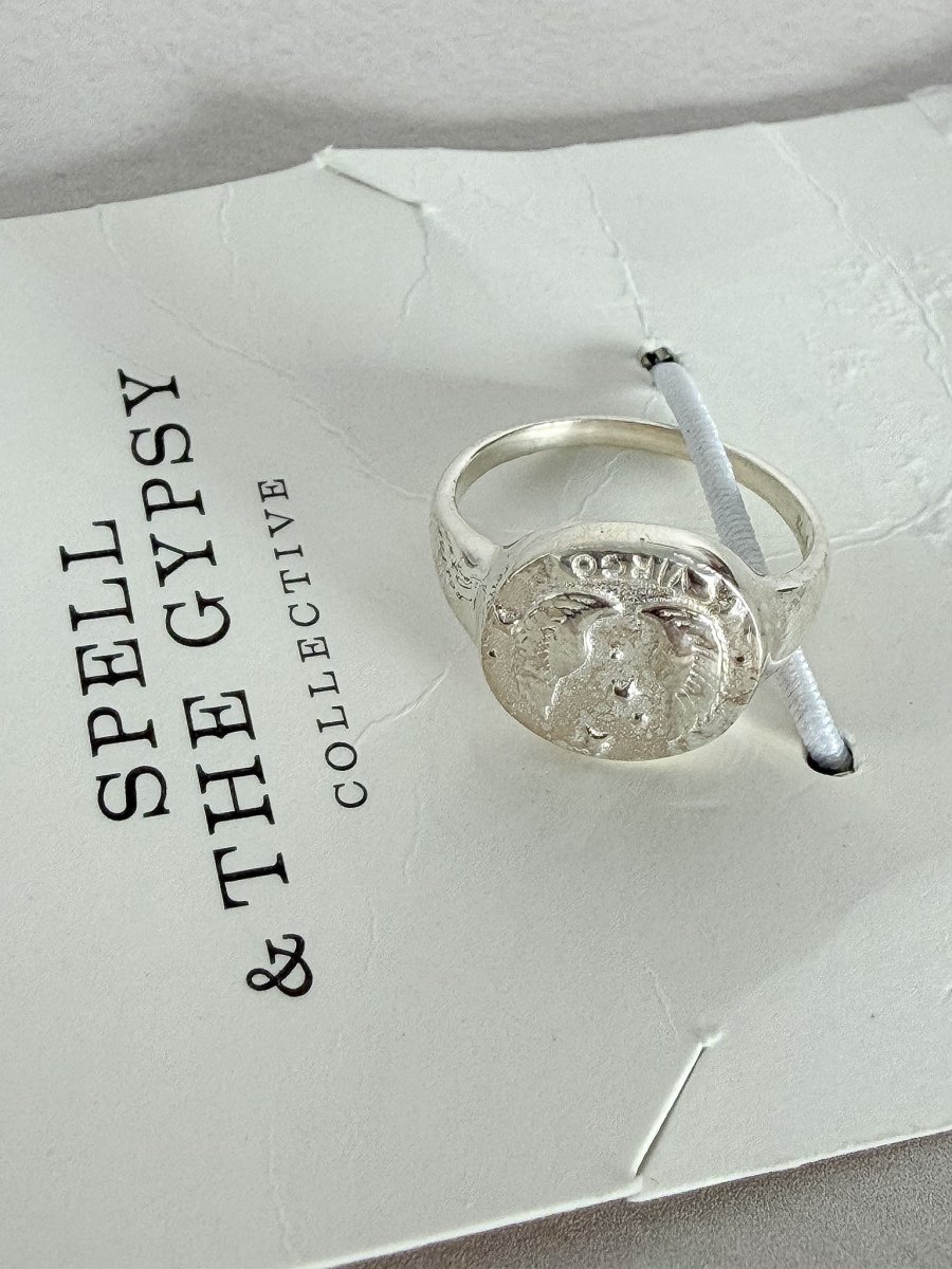 Spell & The Gypsy Virgo Star Sign Star Gazer Zodiac Silver Ring - Size 6