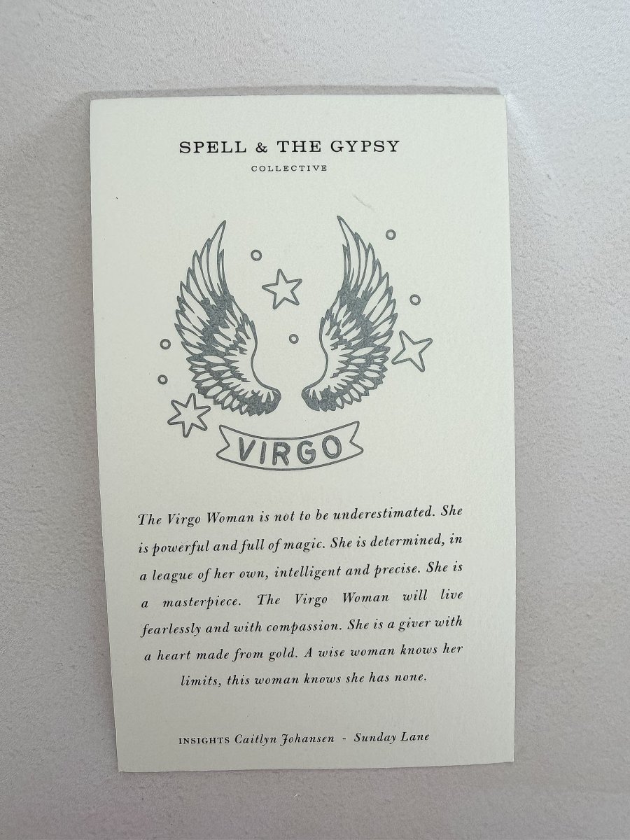 Spell & The Gypsy Virgo Star Sign Star Gazer Zodiac Silver Ring - Size 6 - Imagen 4