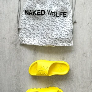 NAKED WOLFE Yellow Tommy Waterproof Sandals Slide