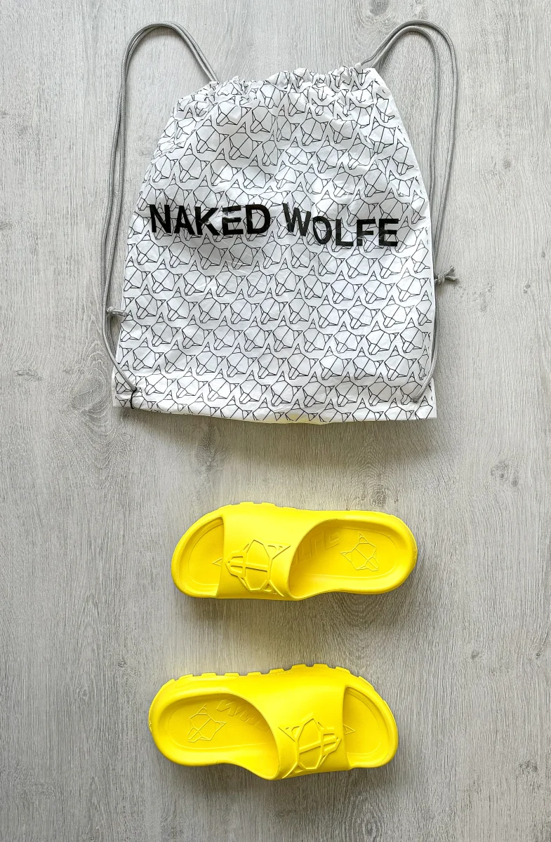 NAKED WOLFE Yellow Tommy Waterproof Sandals Slide