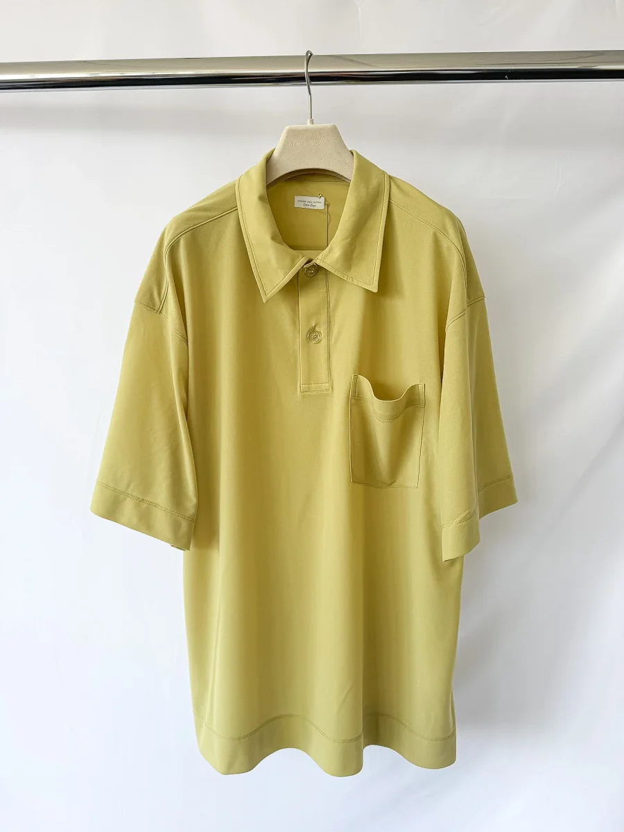 Dries Van Noten Hele Pistachio Green Oversized Polo Shirt - Imagen 2