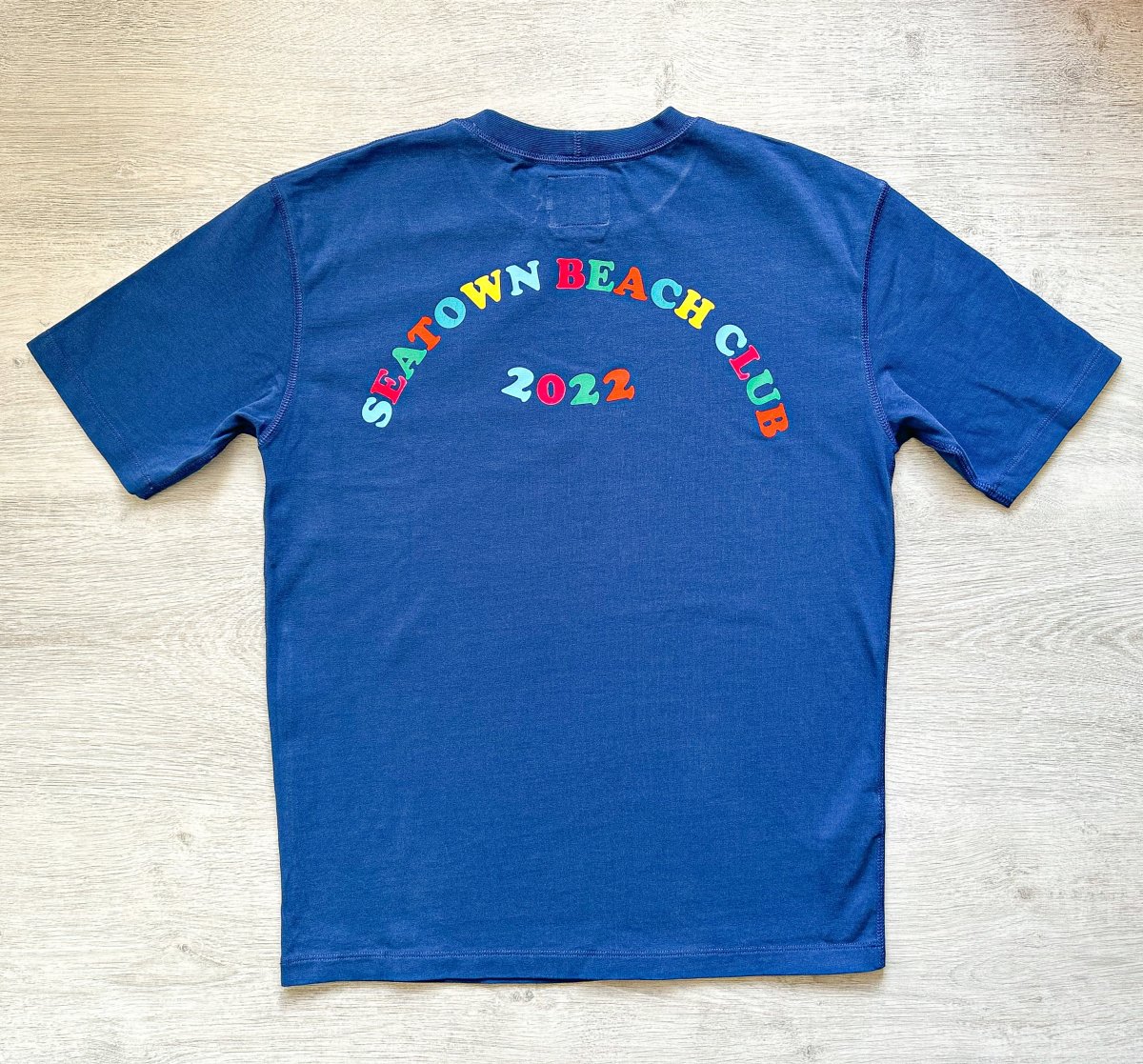 Drake's Seatown Beach Club 2022 Blue Hiking Tee Shirt