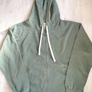 Nigel Cabourn Green Embroidered Arrow Zip Hoodie Jacket