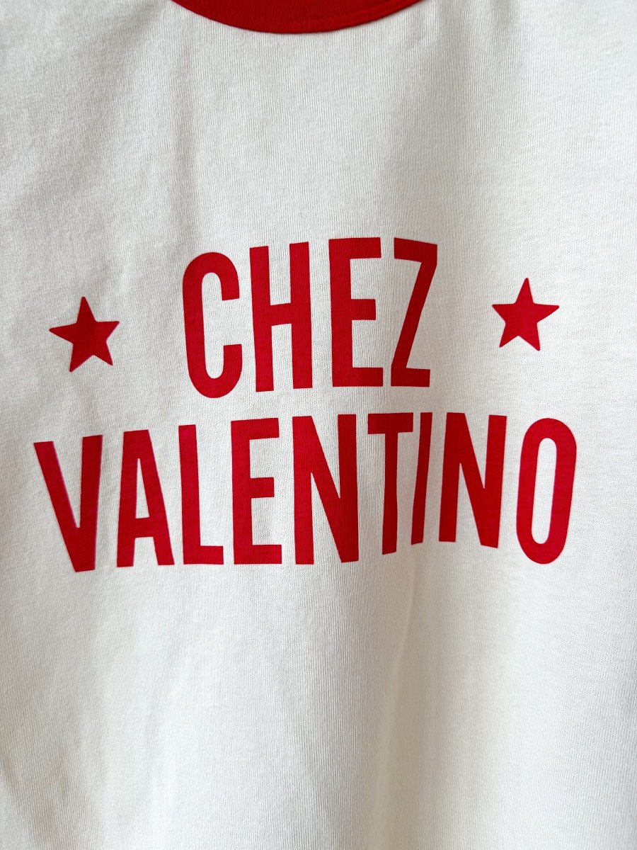 Valentino Chez Red Beige Tee Shirt - Imagen 5