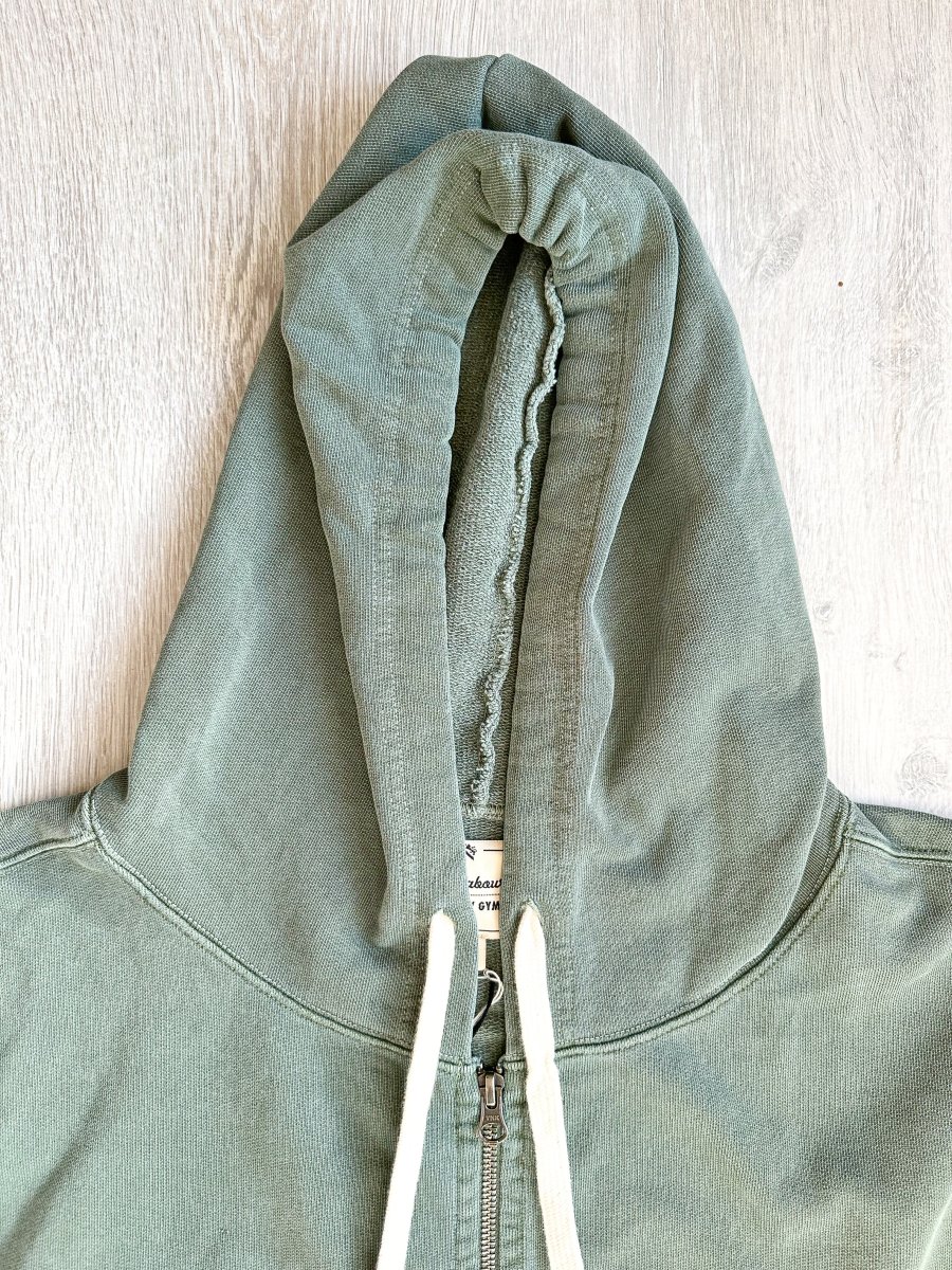 Nigel Cabourn Green Embroidered Arrow Zip Hoodie Jacket - Imagen 6