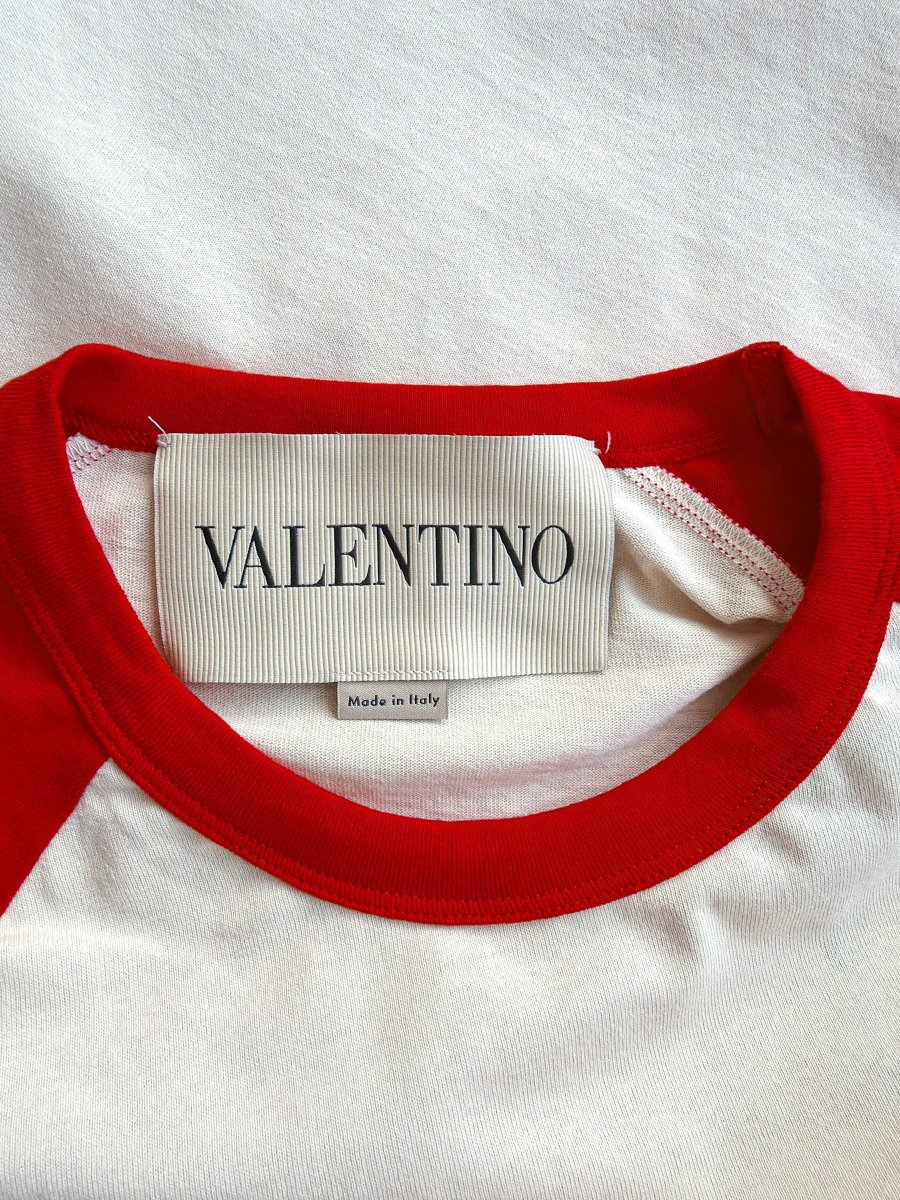 Valentino Chez Red Beige Tee Shirt - Imagen 7