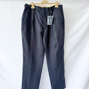 Drake's Mk1 Linen Games Trousers Navy Blue
