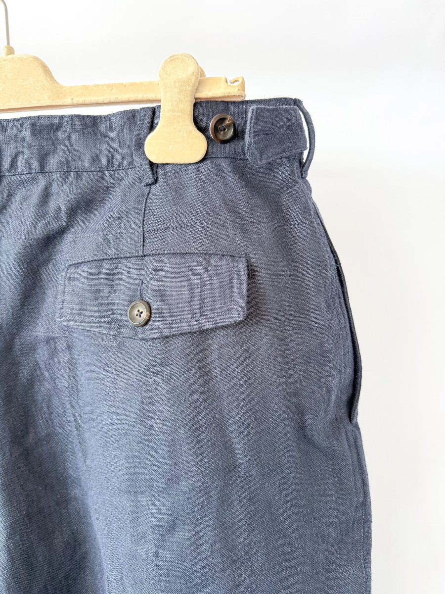 Drake's Mk1 Linen Games Trousers Navy Blue - Imagen 6